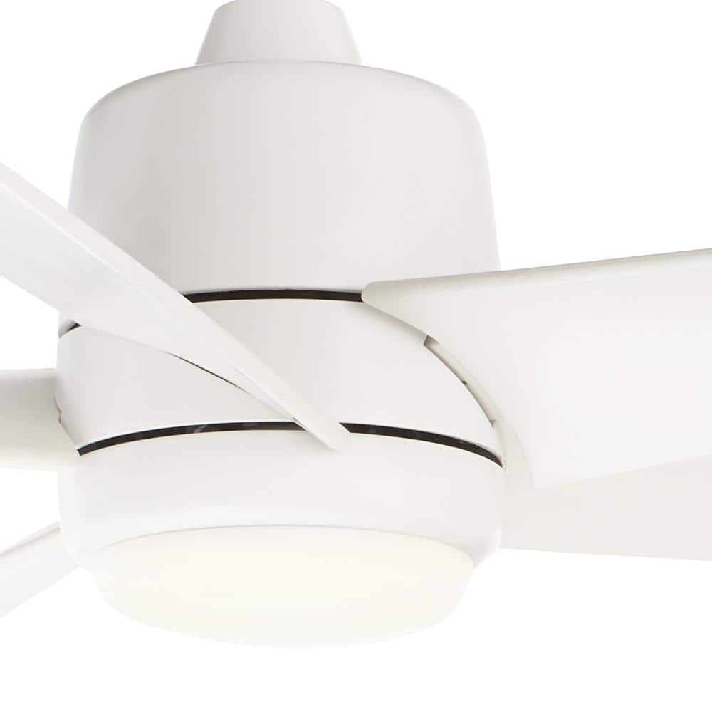 Hampton Bay Mena 54 in. White Color Changing Integrated LED Indoor/Outdoor Matte White Ceiling Fan with Light Kit and Remote Control