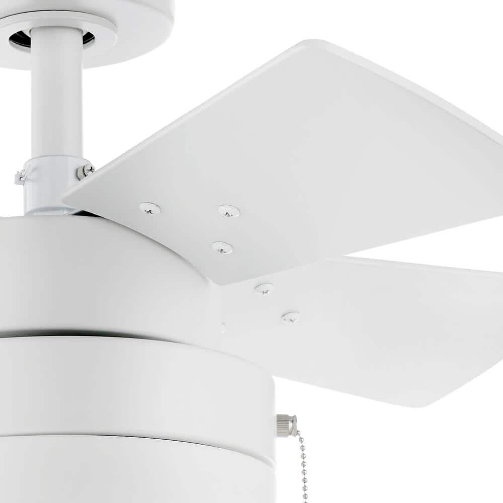 Hampton Bay Metarie II 24 in. Indoor Matte White Ceiling Fan with Light