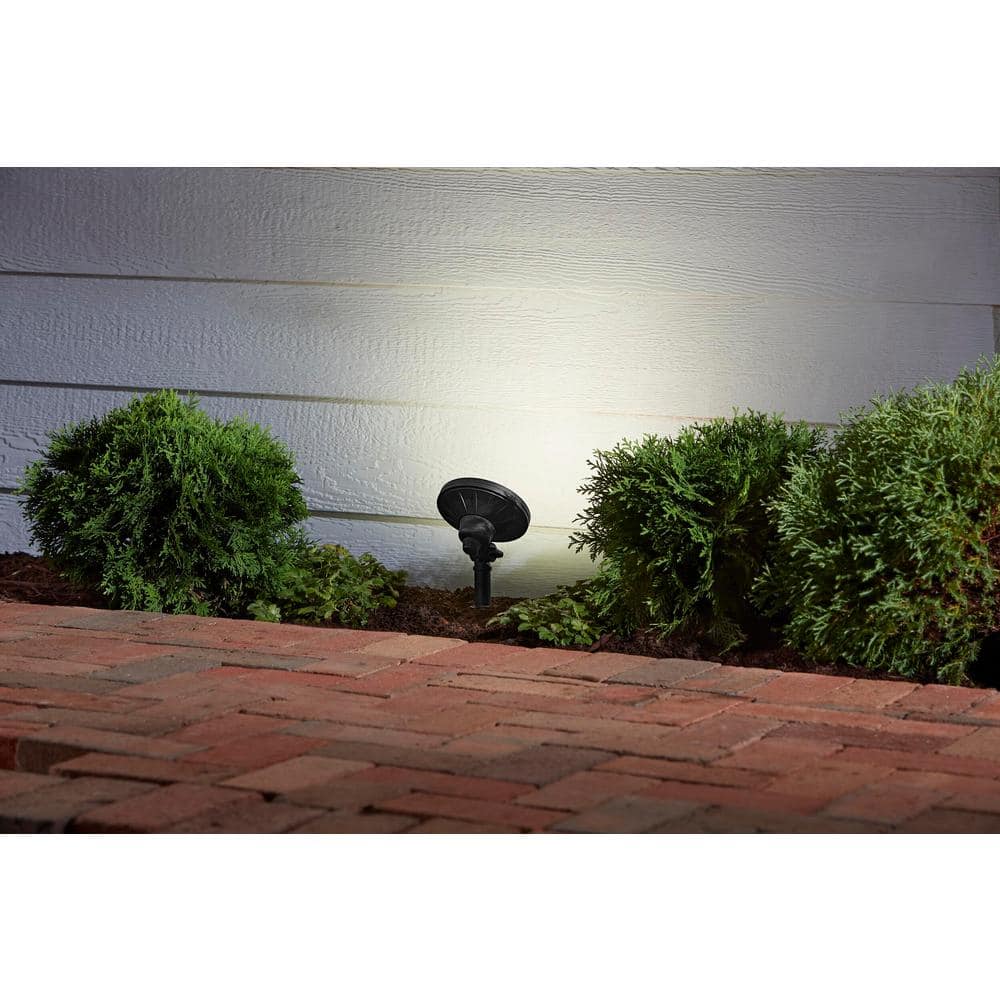 Hampton Bay 9.8-Watt Black Adjustable Light Color Outdoor Integrated LED Landscape Flood Light