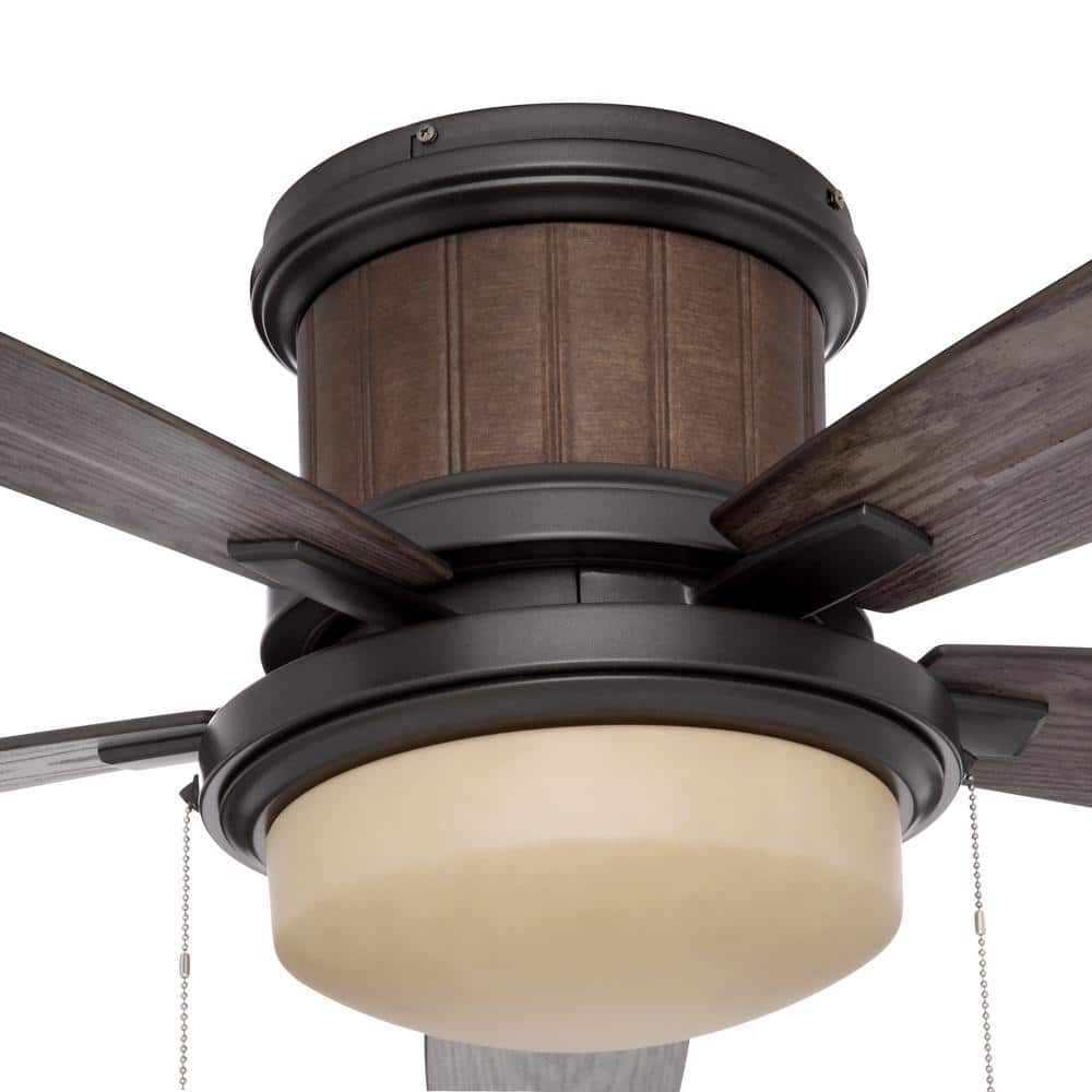 Hampton Bay Roanoke 56 in. LED Indoor/Outdoor in Natural Iron Ceiling Fan