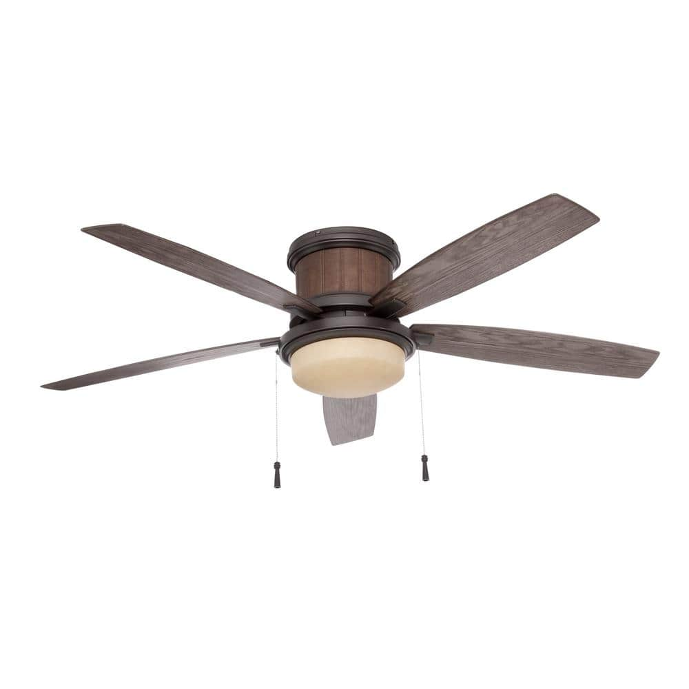 Hampton Bay Roanoke 56 in. LED Indoor/Outdoor in Natural Iron Ceiling Fan