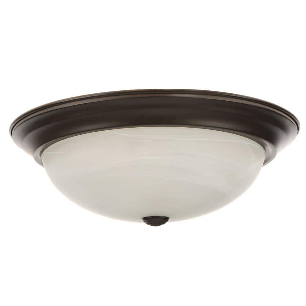 Designers Fountain Decorative Flushmount 15" Large 3-Light Oil Rubbed Bronze Ceiling Flush Mount