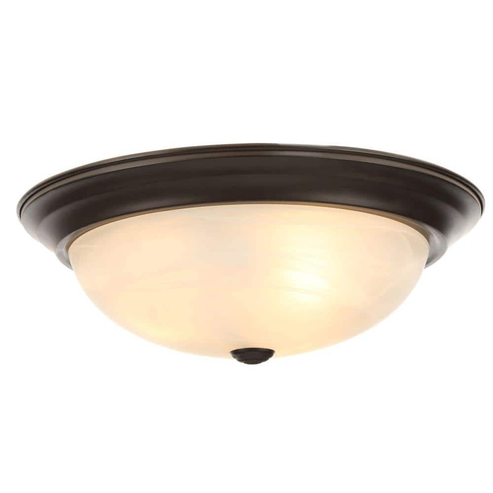 Designers Fountain Decorative Flushmount 15" Large 3-Light Oil Rubbed Bronze Ceiling Flush Mount