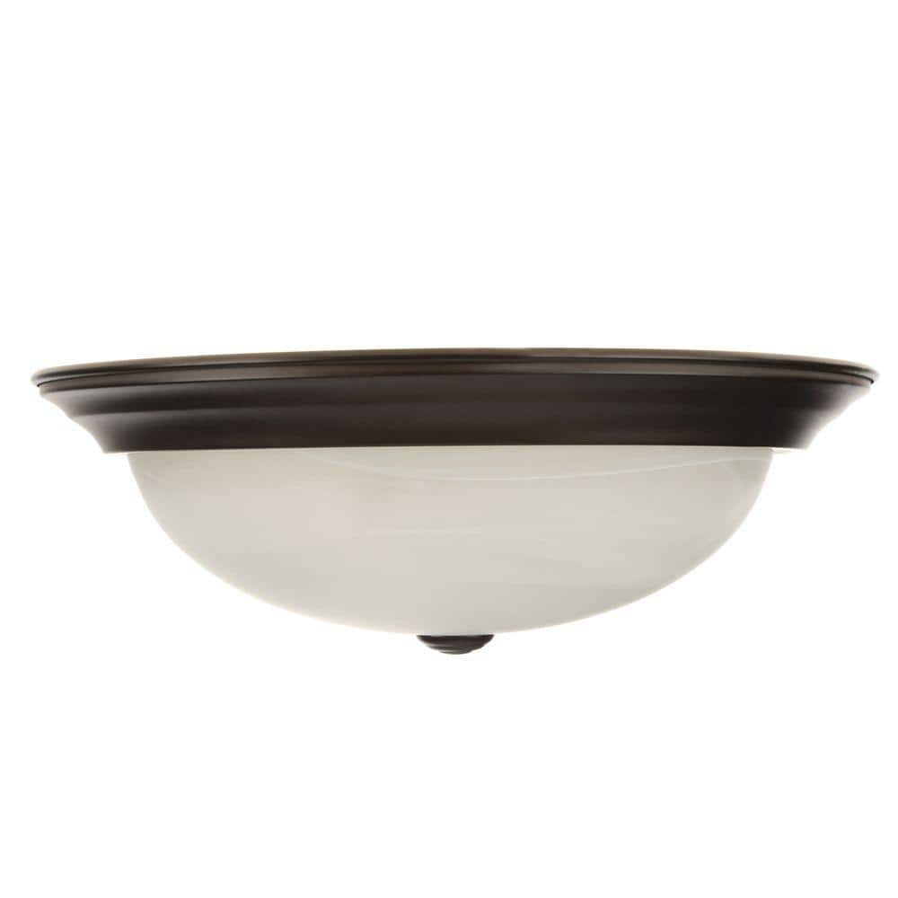 Designers Fountain Decorative Flushmount 15" Large 3-Light Oil Rubbed Bronze Ceiling Flush Mount