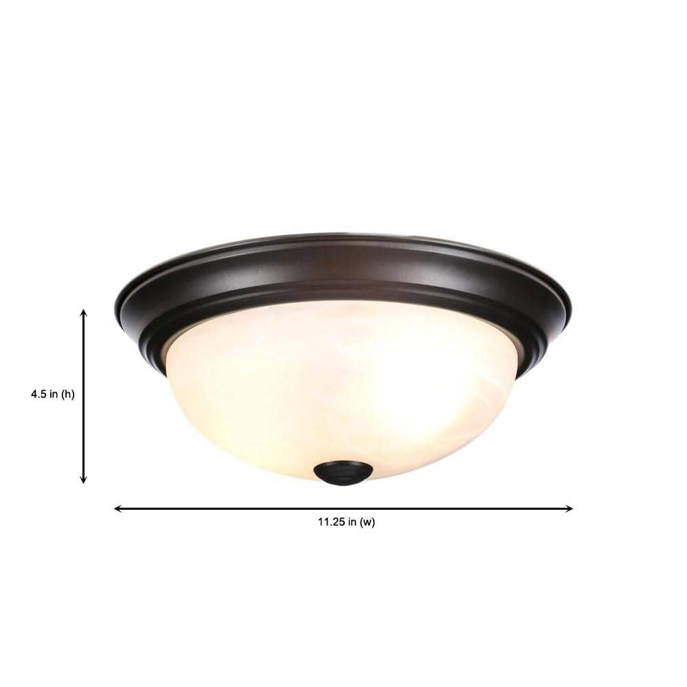 Designers Fountain Decorative Flushmount 11" Small 2-Light Oil Rubbed Bronze Ceiling Flush Mount