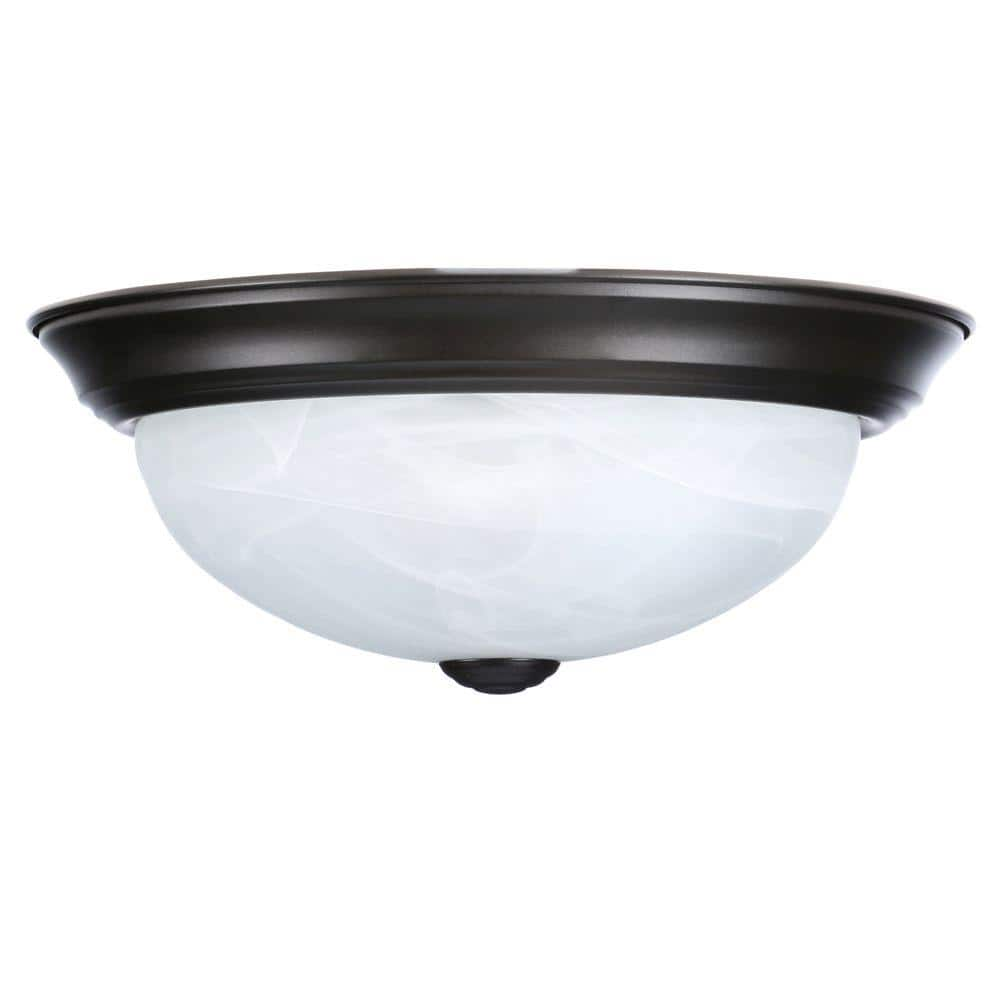 Designers Fountain Decorative Flushmount 11" Small 2-Light Oil Rubbed Bronze Ceiling Flush Mount