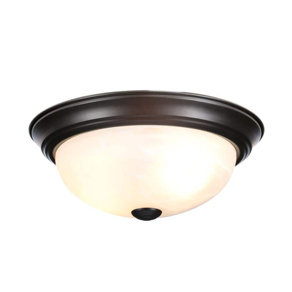 Designers Fountain Decorative Flushmount 11" Small 2-Light Oil Rubbed Bronze Ceiling Flush Mount