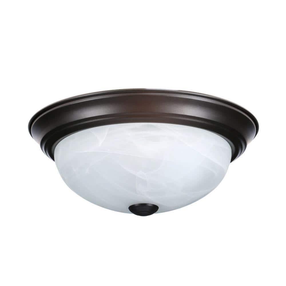 Designers Fountain Decorative Flushmount 11" Small 2-Light Oil Rubbed Bronze Ceiling Flush Mount