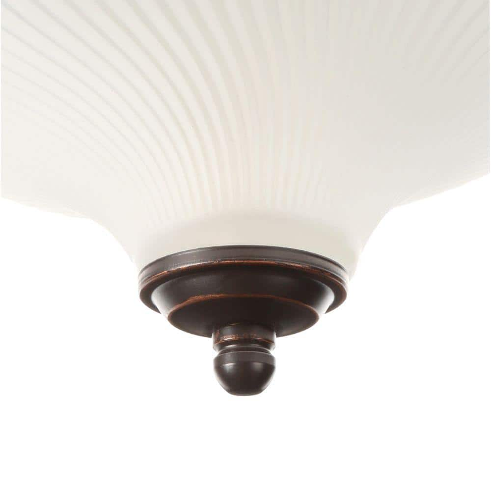 Hampton Bay 11 in. 2-Light Oil-Rubbed Bronze Flush Mount (2-Pack)