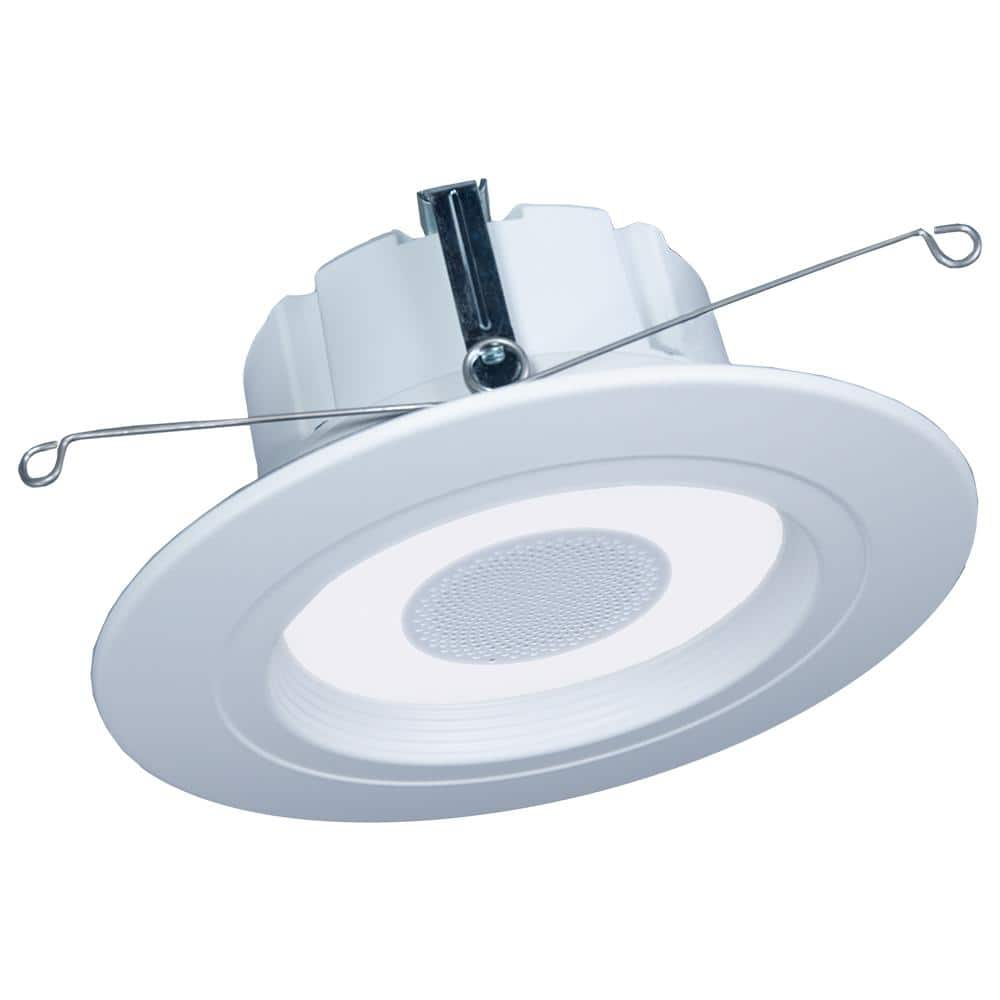 5/6 in. Smart Integrated LED Tunable White LED Retrofit Recessed Light Downlight with Bluetooth Speaker