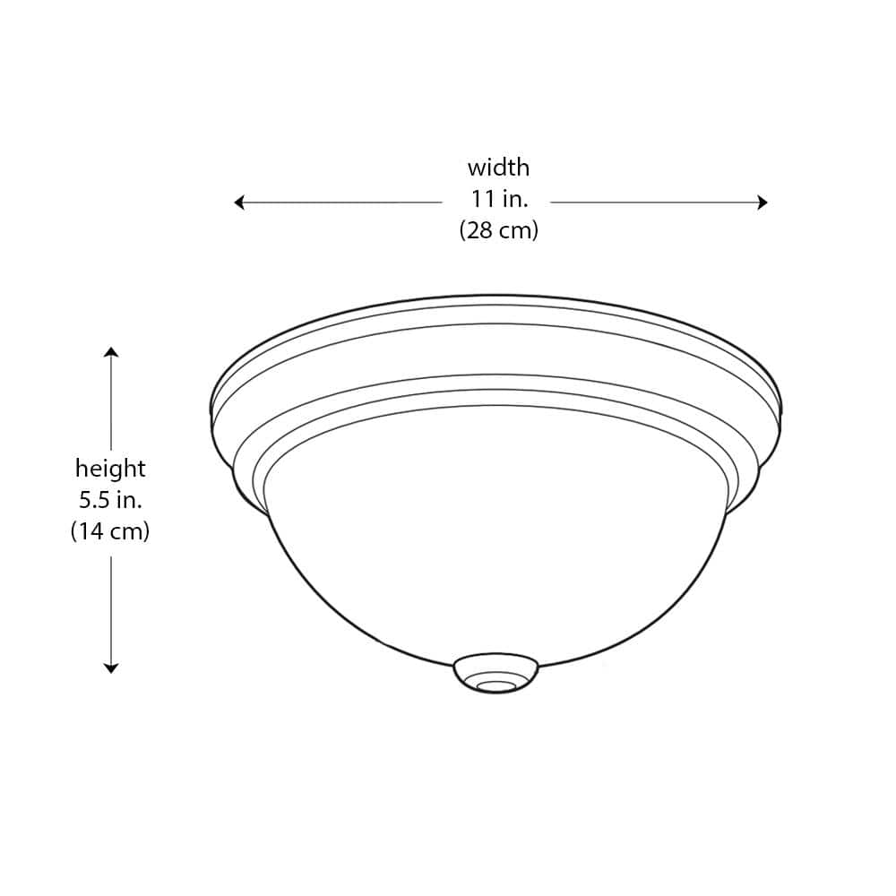 Bel Air Lighting Breakwater 11 in. 2-Light Rubbed Oil Bronze CFL Flush Mount with Frosted Glass Melon Shade