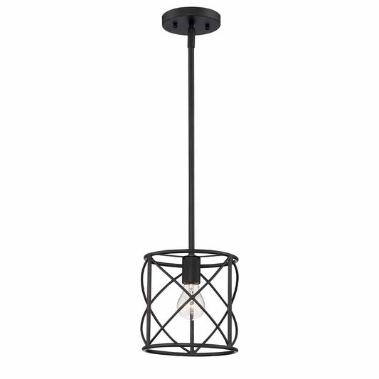 Hampton Bay Hastings 1-Light Satin Bronze Ceiling Mounted Pendant Light