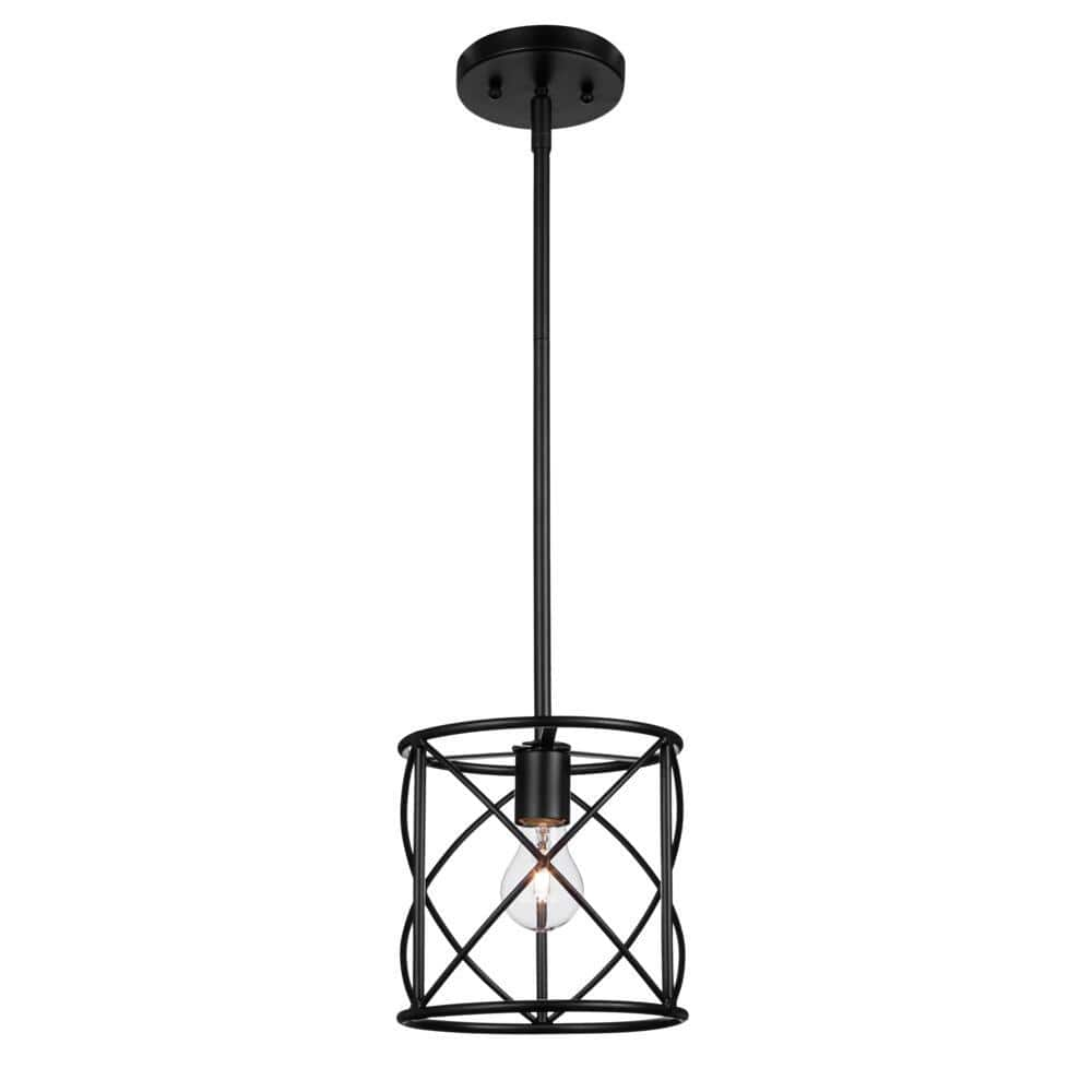 Hampton Bay Hastings 1-Light Satin Bronze Ceiling Mounted Pendant Light