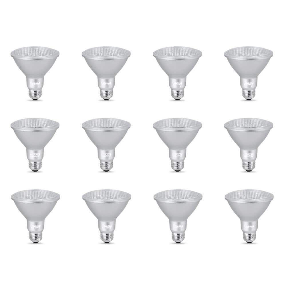 Feit Electric 75-Watt Equivalent PAR30 Short Neck Dimmable CEC Title 24 ENERGY STAR 90+ CRI Flood LED Light Bulb Bright White(12-Pack)