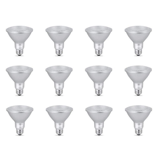 Feit Electric 75-Watt Equivalent PAR30 Short Neck Dimmable CEC Title 24 ENERGY STAR 90+ CRI Flood LED Light Bulb Bright White(12-Pack)