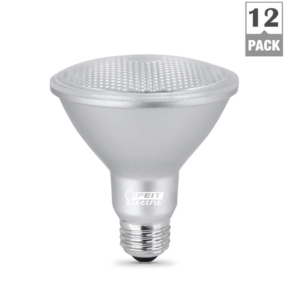 Feit Electric 75-Watt Equivalent PAR30 Short Neck Dimmable CEC Title 24 ENERGY STAR 90+ CRI Flood LED Light Bulb Bright White(12-Pack)