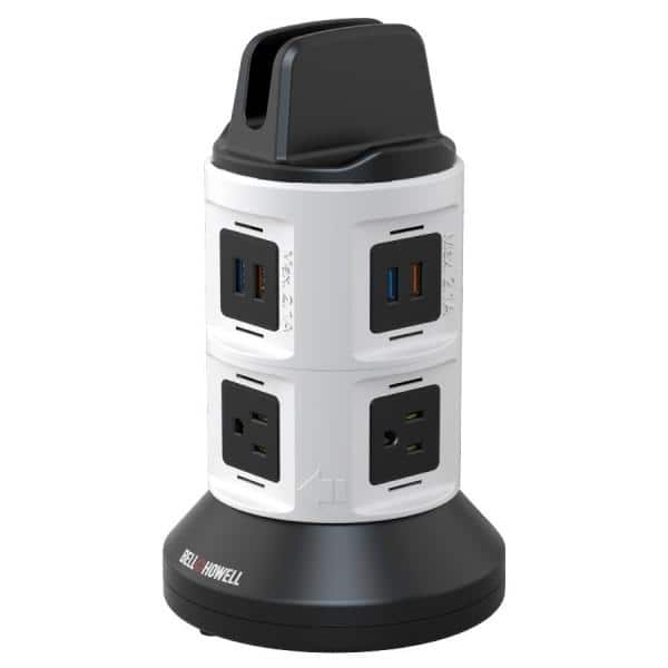 Bell + Howell 4-Outlets / 6 USB Spin Power - The Ultimate Smart Charging Station