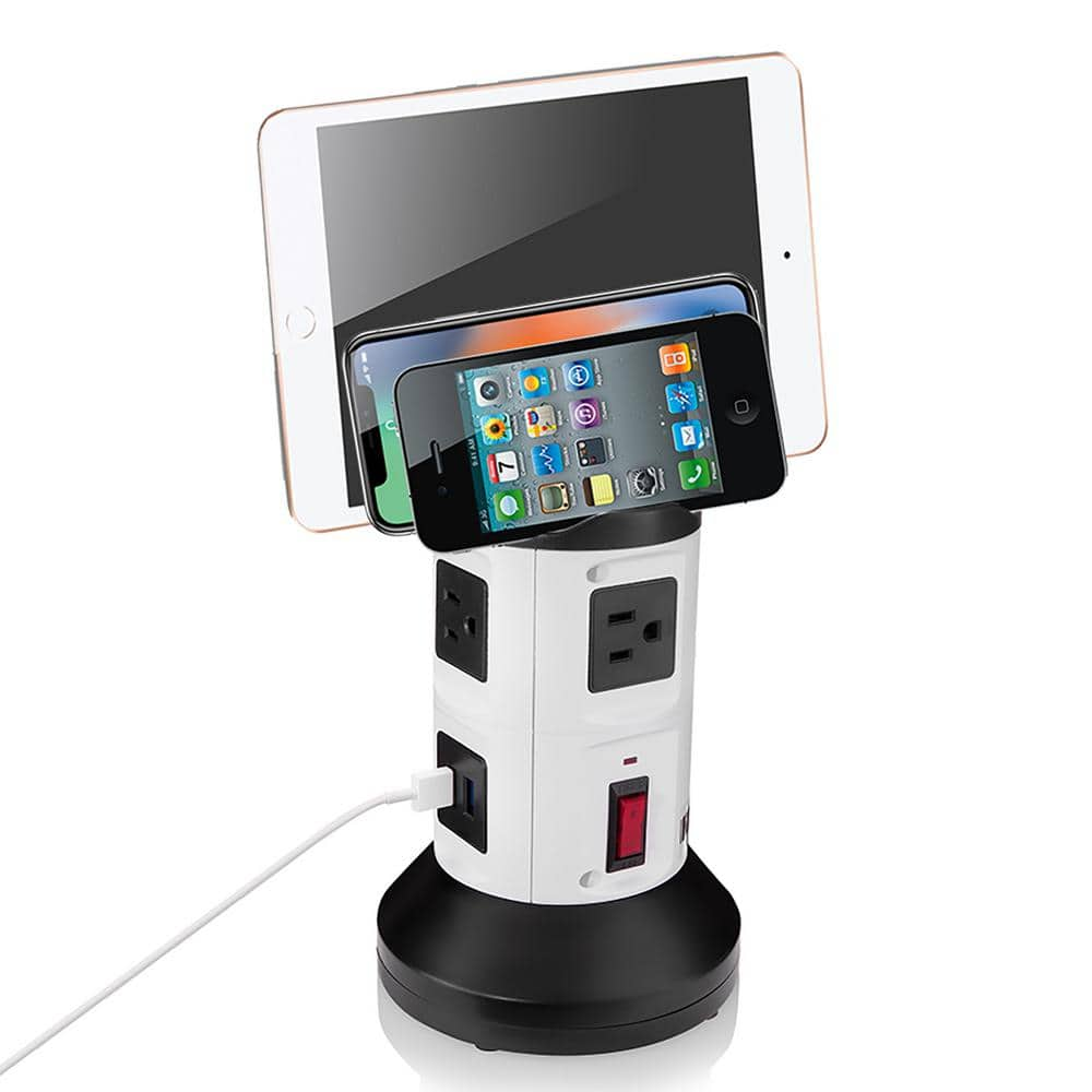 Bell + Howell 4-Outlets / 6 USB Spin Power - The Ultimate Smart Charging Station