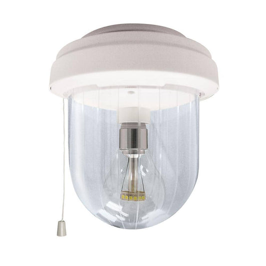 GAMA SONIC Solar Shed Light Clear Outdoor Integrated LED Area Light with GS Solar LED Light Bulb