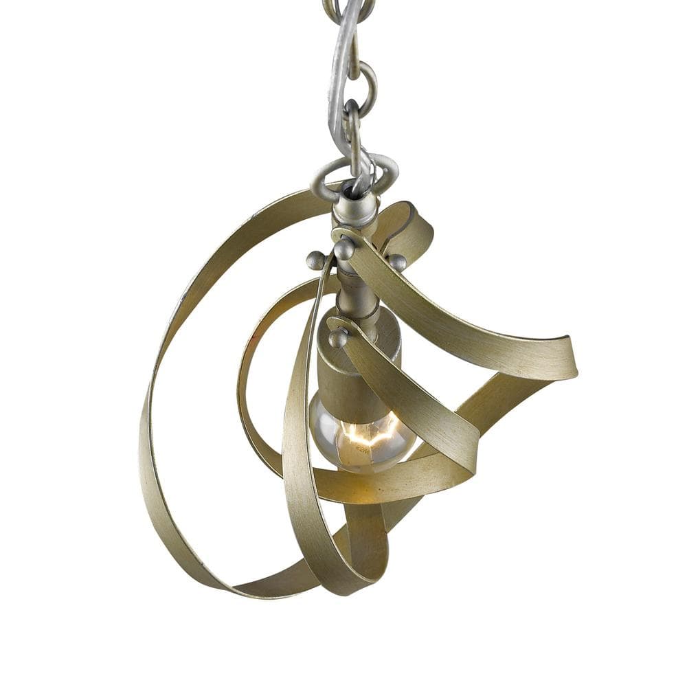 Golden Lighting Nicolette 1-Light White Gold Pendant