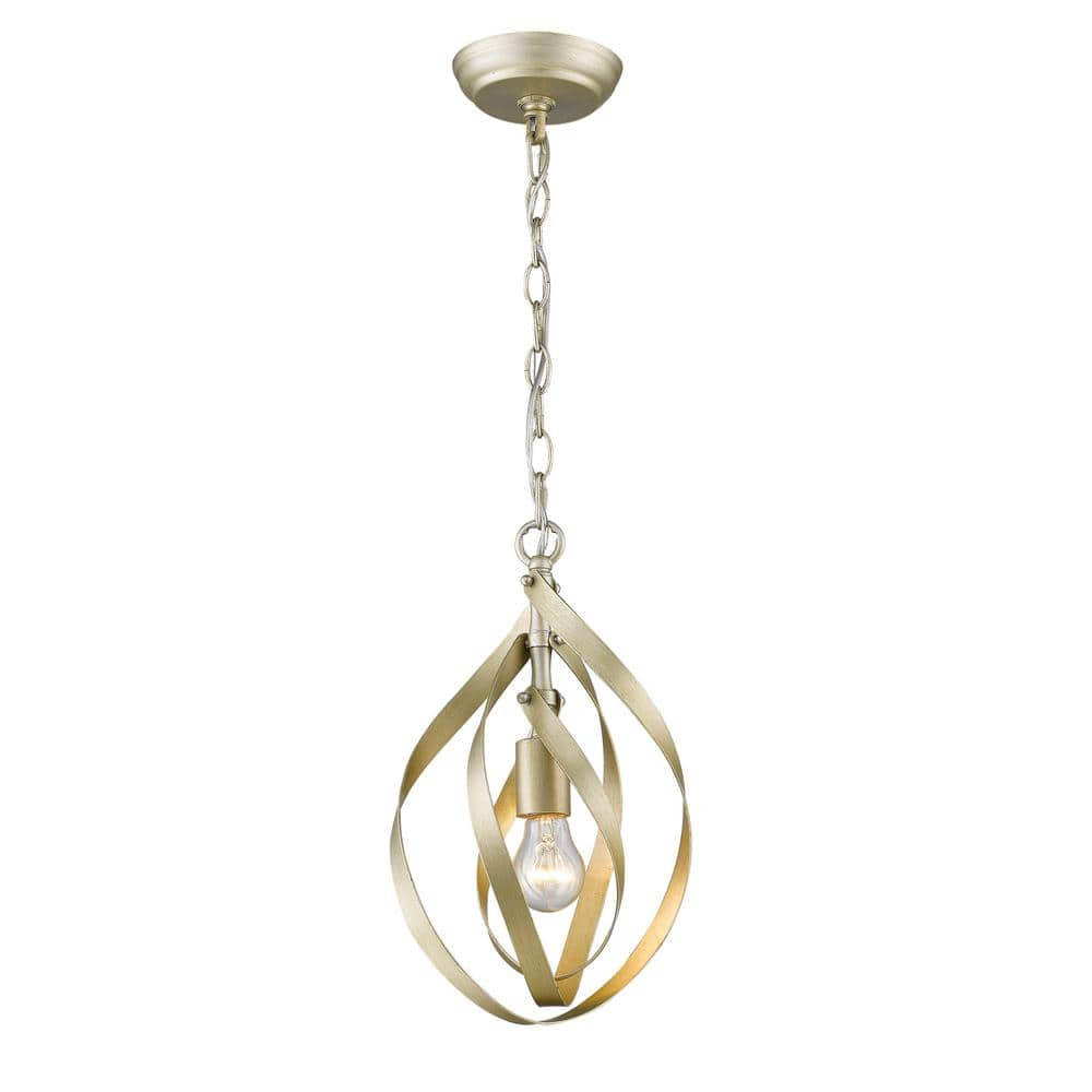 Golden Lighting Nicolette 1-Light White Gold Pendant