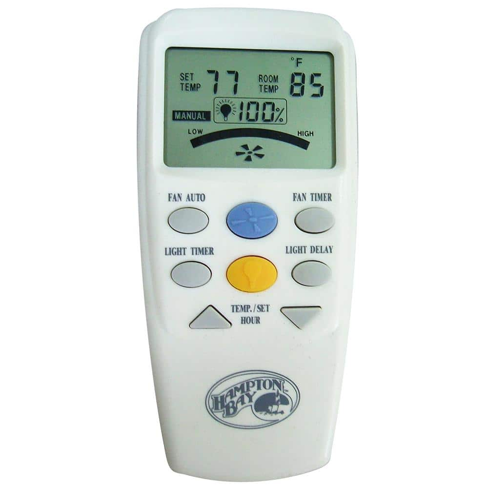 Hampton Bay 3-Speed Universal Ceiling Fan Thermostatic Remote Control with LCD Display