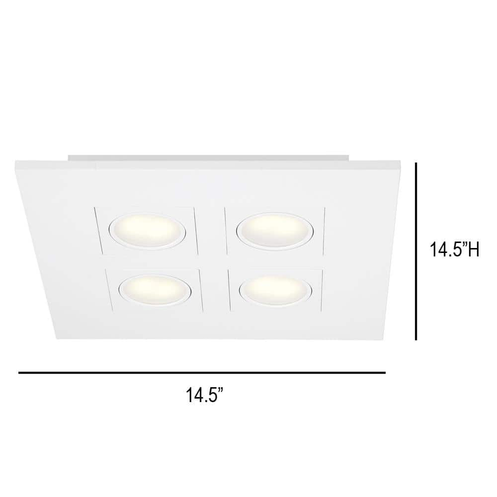 Hampton Bay Galway 9.2-Watt White Integrated LED Flush Mount