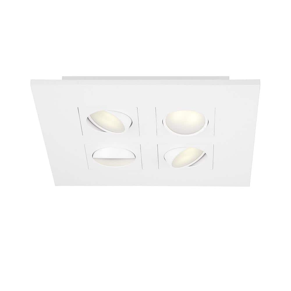 Hampton Bay Galway 9.2-Watt White Integrated LED Flush Mount