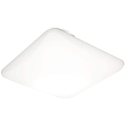 11 in. Square Low-Profile White Integrated LED Flush Mount