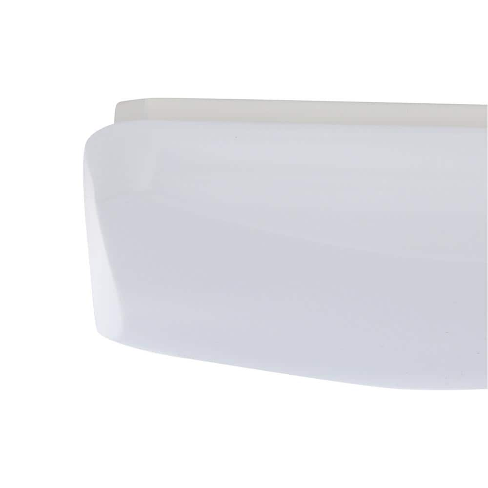 11 in. Square Low-Profile White Integrated LED Flush Mount